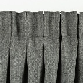 Zasłona zaciemniająca na taśmie marszczącej blackout strukturalny ciemny szary 140 x 280 cm 1 szt.