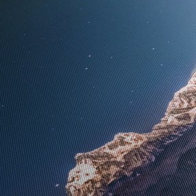 Obraz gór i nocnego nieba (125x70 cm)