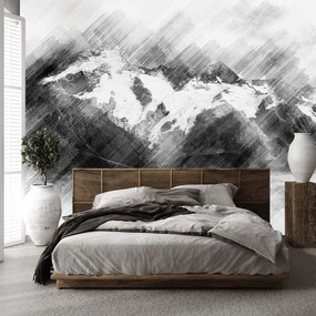 Fototapeta - Rysunek gór (196x136 cm)