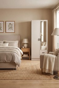 Kaszmirowa szafa uchylna z lustrem E2-B53