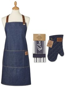 Zestaw ścierek, fartucha i rękawicy kuchennej 5 szt. Oxford Denim – Cooksmart ®