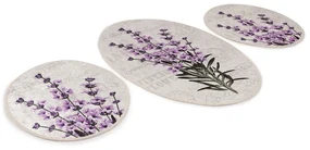 Fioletowo-beżowe dywaniki łazienkowe zestaw 3 szt. 60x100 cm Lavender – Foutastic