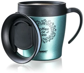 Banquet Podróżny kubek termiczny TAZZA 330 ml,zielono-szary