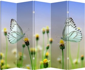Parawan - Motyl na kwiatku (210x170 cm)