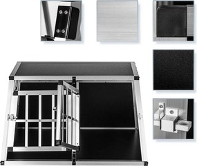 Skrzynia transportowa aluminiowa dla psów dwudrzwiowa tylna