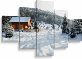 Obraz - Górska chata (125x70 cm)