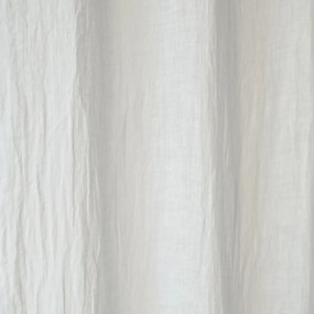 Biała lekka lniana zasłona na troczki Linen Tales Daytime, 250 x 130 cm