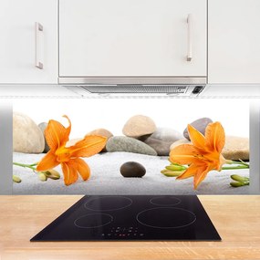 Szkło Dekoracyjne do Kuchni Artystyczna Interpretacja Lilii