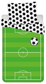 Zielona bawełniana pościel dziecięca jednoosobowa 140x200 cm Football – Jerry Fabrics