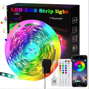 Taśma LED RGB NETTLIFE z regulacją za pomocą pilota APP Taśma LED