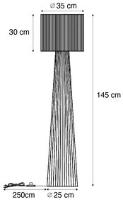 Lampa podłogowa Japandi naturalna z abażurem - DartJapandi Oswietlenie wewnetrzne
