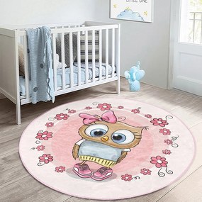 Różowy dywan dziecięcy ø 120 cm Comfort – Mila Home