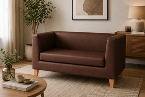 Sofa Monaco : Kolor nogi - Drewno, Kolor tkaniny - EKO-SKÓRA - 3D, Typ tkaniny - Eko-skóra , Wysokość nogi - 15 cm