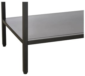 Czarna metalowa witryna 132x88 cm Carmel – Unique Furniture