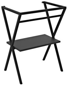 Czarny stelaż pod umywalkę 56,5x72 cm Ferro – Sapho