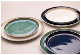 Biało-zielony kamionkowy talerz deserowy ø 21 cm Gastro White/Green – Bitz