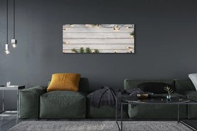 Zdjęcie na płótnie Gałązki, Lampki i Drewno