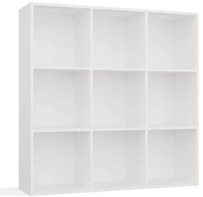 Biały regał na książki z 9 półkami P0-S22