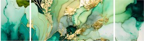Obraz - Zielona abstrakcja (170x50 cm)