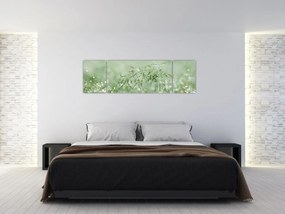 Obraz - Poranna rosa na źdźbłach trawy (170x50 cm)