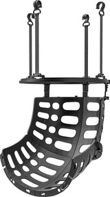 SPORTNOW Rebounder do koszykówki, regulowana wysokość, obrót 360°, Plastik, 35,6Dł x 35,6S x 75,5W cm, Czarny