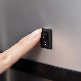 HOMCOM Automatyczny kosz na śmieci z czujnikiem podczerwieni Wiadro kuchenne Srebrny