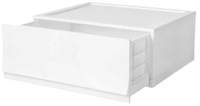Modułowy pojemnik Wave Snow bez kółek 54,6 x 43,4 x 22 cm, szeroki - 1 szuflada