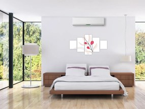 Obraz - Różowa abstrakcja kwiatowa N⁰3 (125x70 cm)