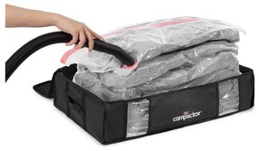 Czarny pojemnik na ubrania pod łóżko Compactor XXL Black Edition 3D, 145 l