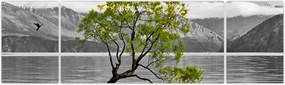 Obraz drzewa na środku jeziora (170x50 cm)