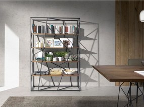 Półki z orzecha włoskiego i czarnej stali 3103 ANGEL CERDA