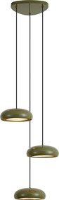Retro Zielona Lampa Wisząca z Metalowymi Kloszami 6-punktowa - Macaron