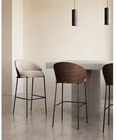 Brązowo-beżowy hoker (wysokość siedziska 77 cm) Eamy – Kave Home
