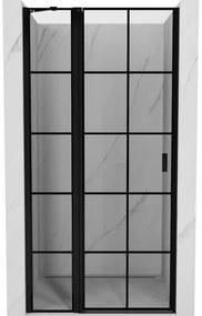 Mexen Mist drzwi prysznicowe uchylne lewe 70 cm, czarna kratka, czarne - 8A4-070-000-70-77-L
