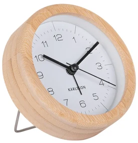 Budzik z bambusową obudową NEAT, Ø 10 cm