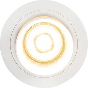 Nowoczesny wpuszczany reflektor okrągły biały regulowany - Installa