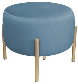 Pufa WILFRED MG VELVET ciemnoniebieska/złota ATOS