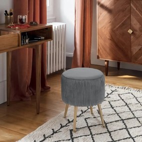 Pufa do salonu SOLARO, Ø 35 cm