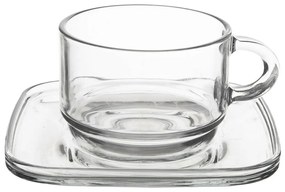 Orion Zestaw szklanych kubków z podstawkami Cozy 6szt., 0,27 ml, 270 ml