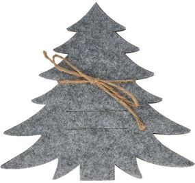 Kieszeń na sztućce X-Mas Tree szary, zestaw 4 szt.