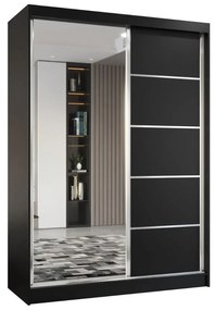 Szafa przesuwna - Marco 150 cm, czarny mat