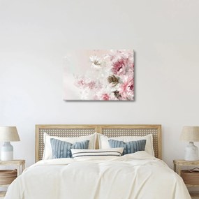 Obraz - Malowanie różowych kwiatów (70x50 cm)
