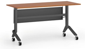 Mobilny stół PRIMO MOVE, 140x60 cm, czarna podstawa, czereśnia
