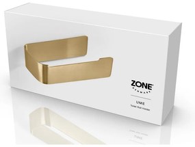 Ścienny uchwyt na papier toaletowy ze stali nierdzewnej w kolorze mosiądzu Ume Brass – Zone