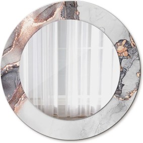 Lustro z nadrukiem dekoracyjne okrągłe Płyn abstrakcyjny