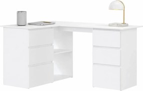 Białe Komputerowe Biurko Narożne W5-M30