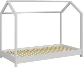 Białe łóżko dziecięce typu domek 80x180 G8-D40