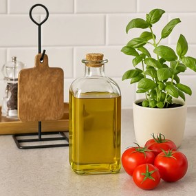 Szklana butelka z korkiem