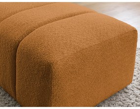 Musztardowy podnóżek z materiału bouclé Annecy – Bobochic Paris