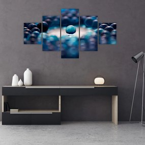 Obraz - Niebieskie kuleczki (125x70 cm)